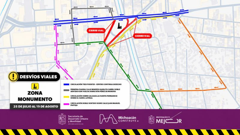 Conoce los ajustes viales en la zona del Obelisco por obras del teleférico y Morebús 
