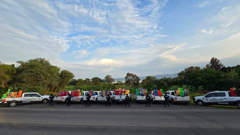 Aseguran 68 máquinas tragamonedas durante operativo en Huandacareo, Michoacán 