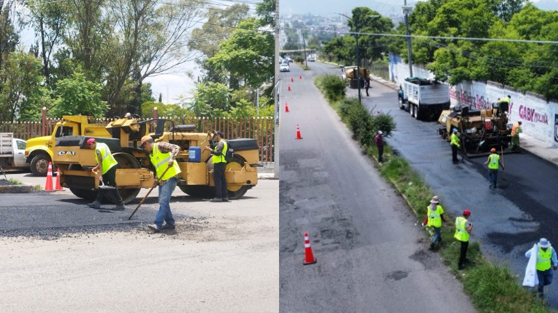  Reencarpetamiento de calle Raza Maya mejora la movilidad en la zona norte de Morelia 