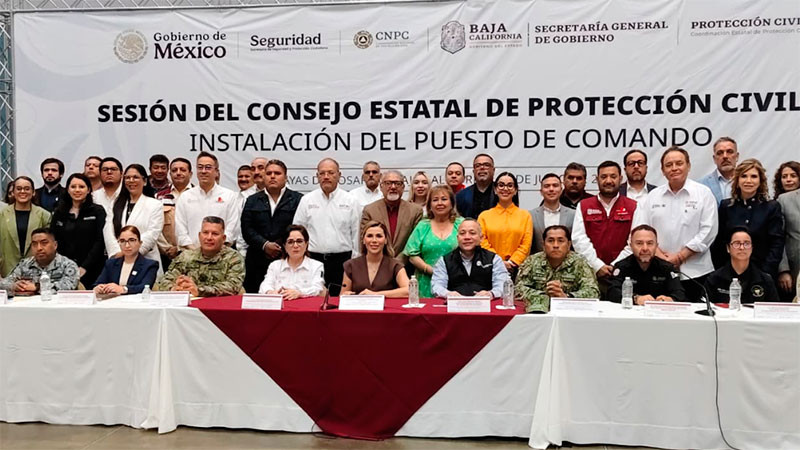 Instalan en Baja California Puesto de Comando Interinstitucional para reforzar acciones ante temporada de lluvias y ciclones 