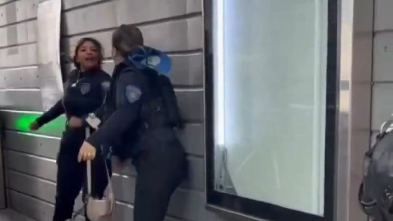 Suspenden a dos policías auxiliares tras protagonizar una pelea en estación del Metrobús en CDMX 
