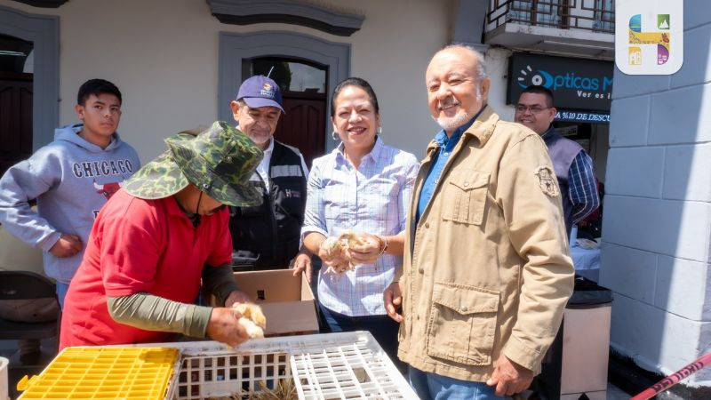 Entregan más de 500 aves de doble propósito a 35 familias en Hidalgo, Michoacán 
