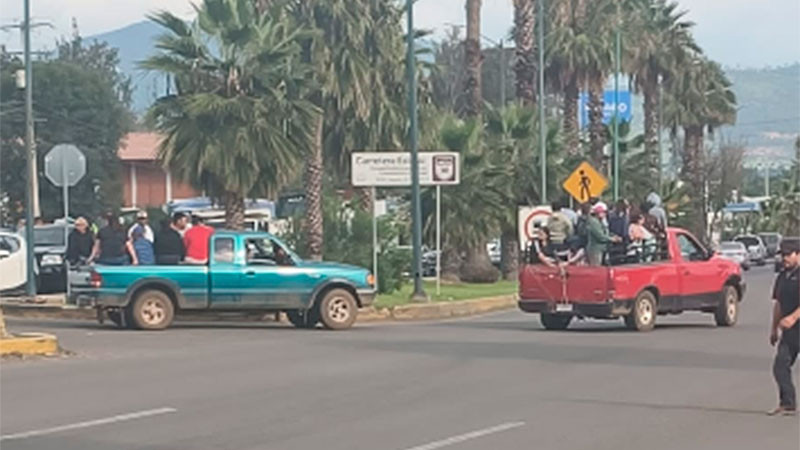 Retiran bloqueo en el Libramiento Sur de Morelia tras protesta de comuneros de San Miguel del Monte 