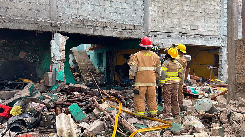 Explosión en vivienda de Hidalgo deja tres heridos; hallan material pirotécnico en el lugar 