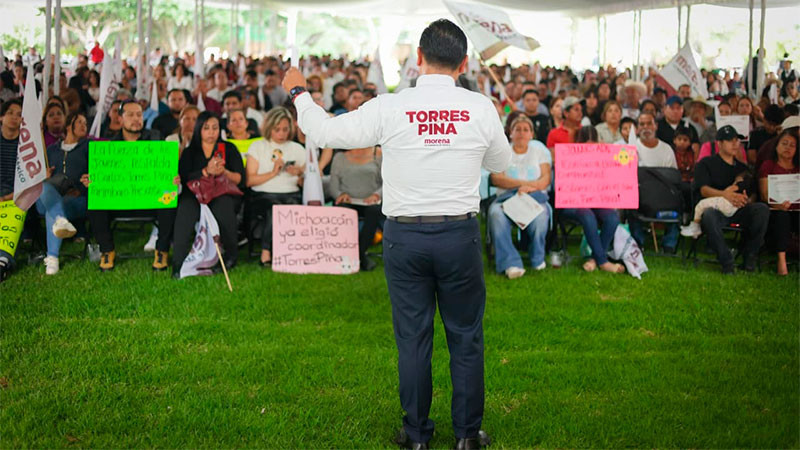 Torres Piña muestra músculo territorial con más de 2 mil liderazgos en Morelia 