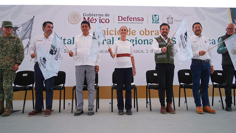 Arranca Sheinbaum construcción del Hospital General del IMSS en Oaxaca 