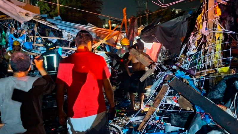Explosión de tanque de gas deja cuatro locales dañados cerca de Mercado Central de Acapulco 