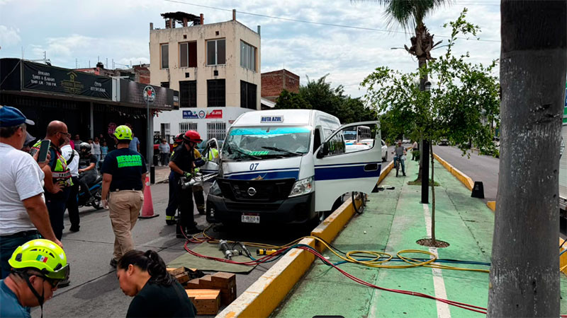 Choque de unidades del servicio público en Zamora, Michoacán, deja cuatro heridos 
