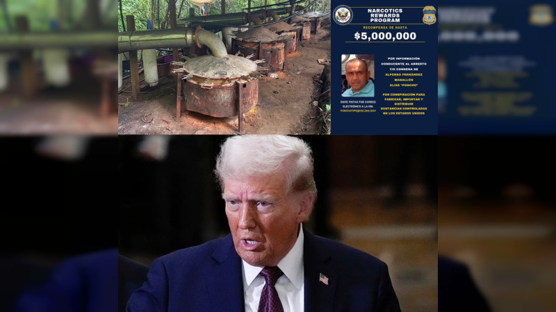 Tras captura en Michoacán de objetivo de Trump con recompensa de 5 mdd, aseguran megalaboratorio valuado 4 mil millones de pesos en Los Reyes, Michoacán 