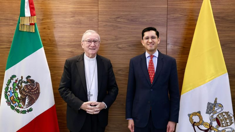 Pietro Parolin inicia visita a México; se reunirá con Sheinbaum y celebrará misa en la Basílica 
