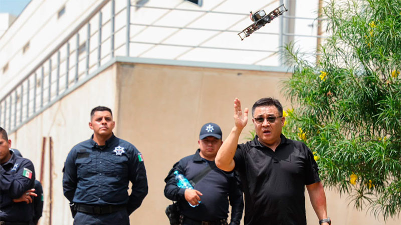 Capacitan a la Guardia Civil de Michoacán en formación táctica en drones 