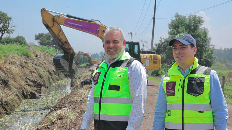 Intervención en el dren Itzícuaro mitigará inundaciones al Poniente de Morelia: Bedolla 