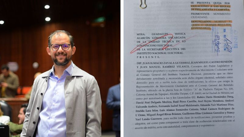Movimiento Ciudadano denuncia ante el INE a Andrés Manuel López Beltrán por presuntos actos anticipados de campaña 