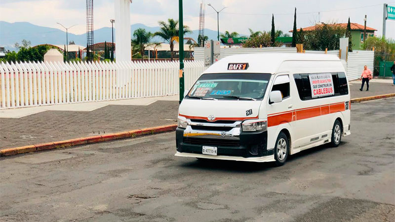 Subirá a 12 pesos la tarifa del transporte público en Michoacán 