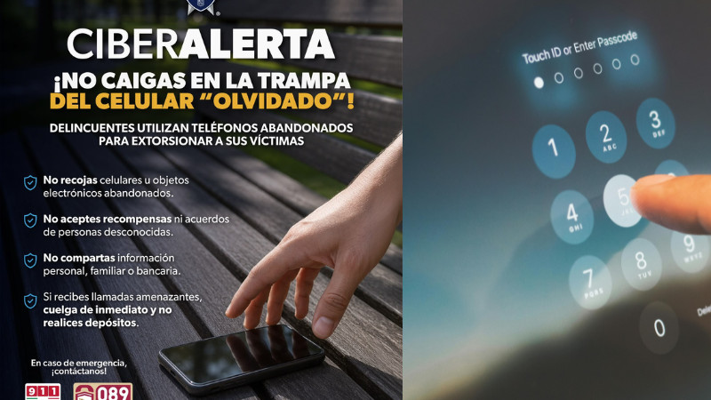 SSP alerta por nueva modalidad de extorsión: dejan celulares “perdidos” como gancho 