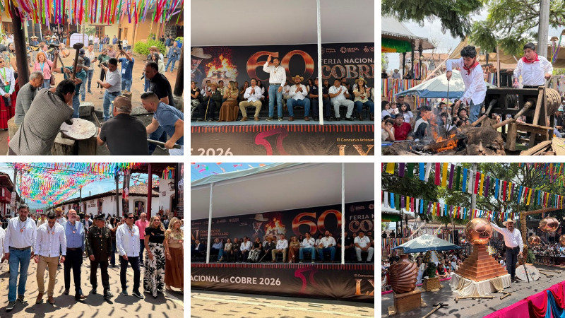 Cobre martillado, cultura y tradición reúnen a visitantes en Santa Clara del Cobre 