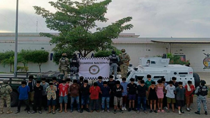 Caen en Mazatlán 28 presuntos miembros de grupo criminal de Sinaloa 