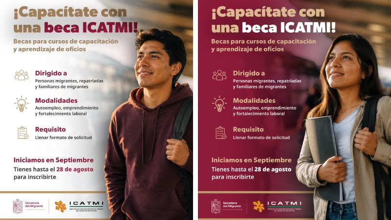 Semigrante ofrece becas completas para aprender oficios en Icatmi 