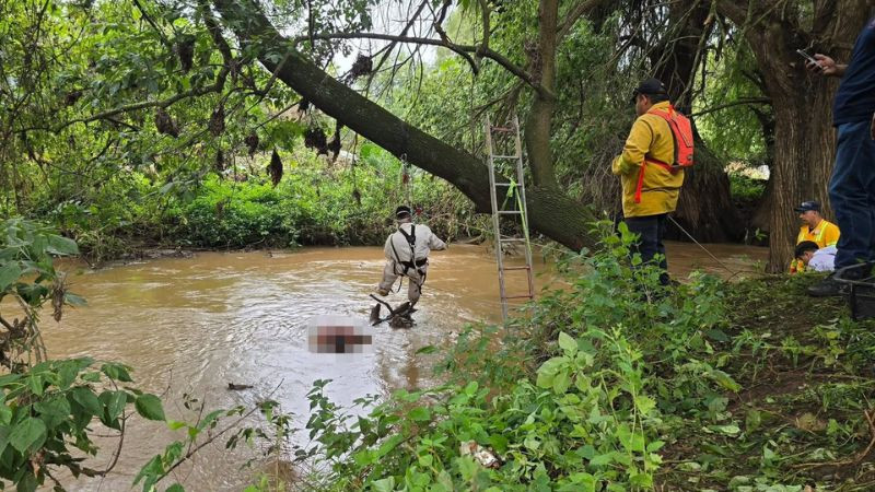 Tras varios días de búsqueda, localizan a hombre que cayó a un río en Tangancícuaro, Michoacán 