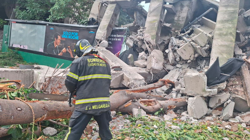 Se derrumba edificio en la alcaldía Miguel Hidalgo; cancelan obra 