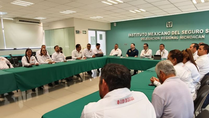 Acuerdan IMSS Michoacán y SIDEMM trabajar juntos por la prevención y la salud 