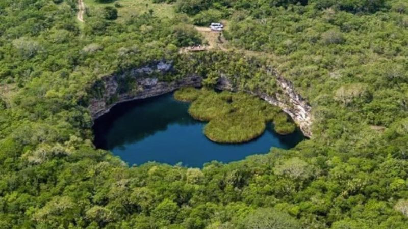 El Zacatón, el cenote más profundo del mundo, se encuentra en Aldama, Tamaulipas 
