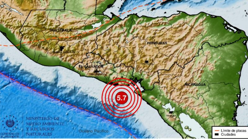 Sismo de magnitud 5.5 sacude El Salvador, Honduras y Nicaragua; descartan alerta de tsunami 