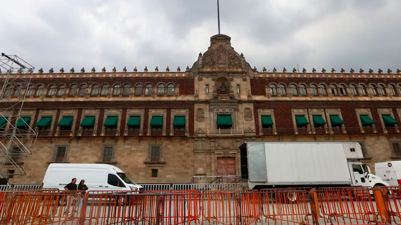 "Blindan"  Palacio Nacional previo a reunión de Sheinbaum con Sección 22 de la CNTE   