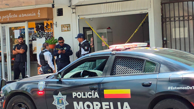 Asaltan joyería en Morelia, Michoacán; hay un herido por proyectil de arma de fuego 