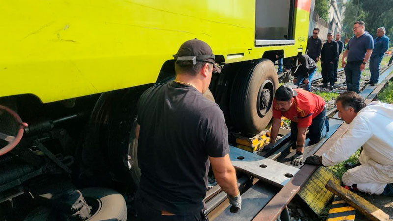 Se descarrila vagón del Metro en CDMX 