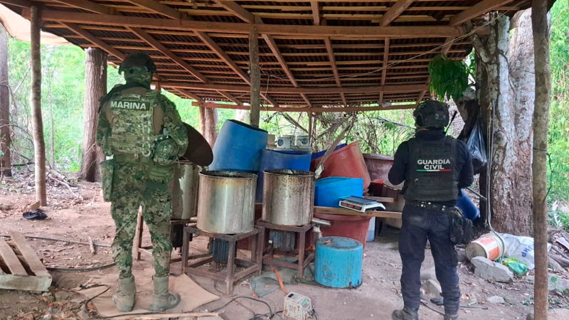 Desmantelan laboratorio de estupefacientes sintéticos en Lázaro Cárdenas, Michoacán  