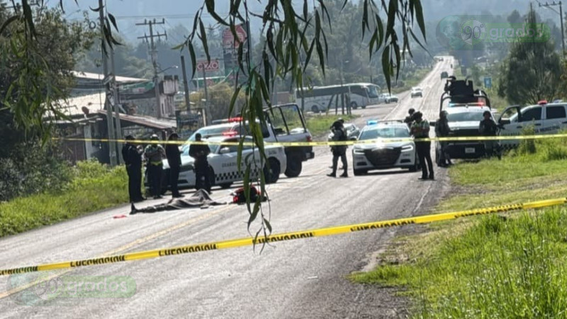 Muere motociclista durante rodada en la Pátzcuaro-Uruapan 