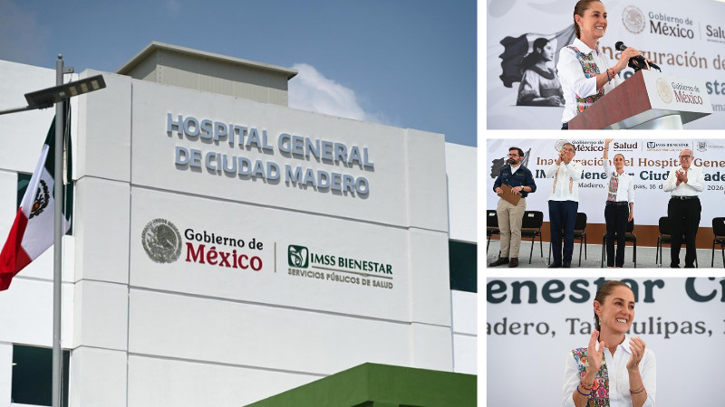 Sheinbaum inaugura hospital en Ciudad Madero; suman 32 hospitales durante su gobierno 