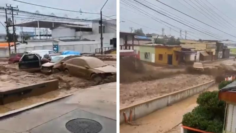 Inundaciones y aluviones afectan el norte de Chile; evacúan a más de 2 mil personas 
