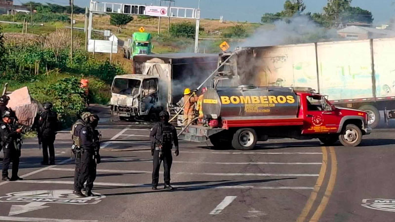 Guardia Civil libera circulación en la Morelia-Quiroga 
