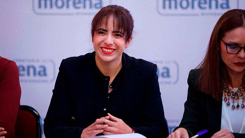 Giulianna Bugarini se declara lista para buscar la coordinación municipal de Morena en Morelia 