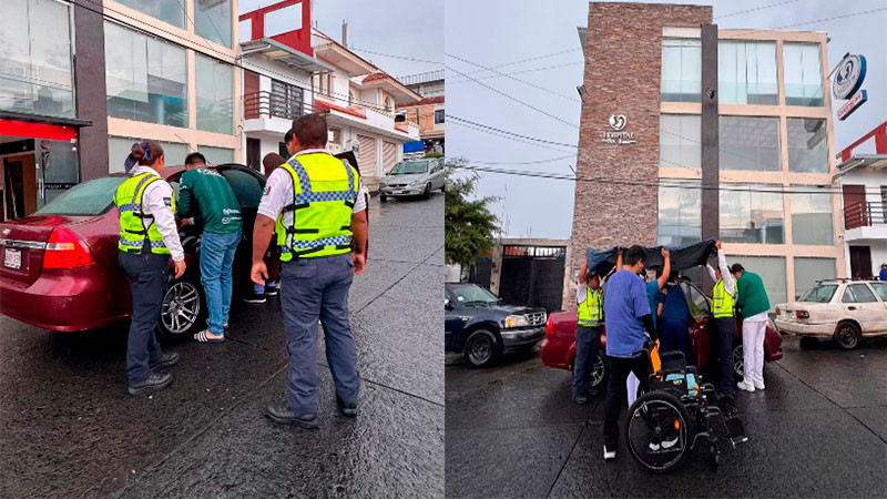 Mujer da a luz dentro de un vehículo y es auxiliada por agentes en Uruapan, Michoacán 