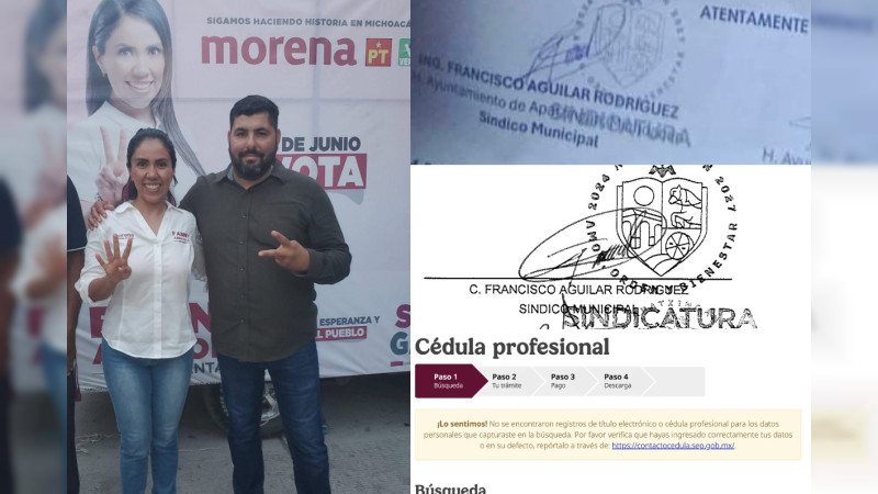 Michoacán: Síndico de Apatzingán firma como ingeniero, se dice pasante y la SEP no tiene registro de él; funcionario de Fanny Arreola vuelve a usar el “Ing.” para sancionar comerciantes mientras la alcaldesa guarda silencio 