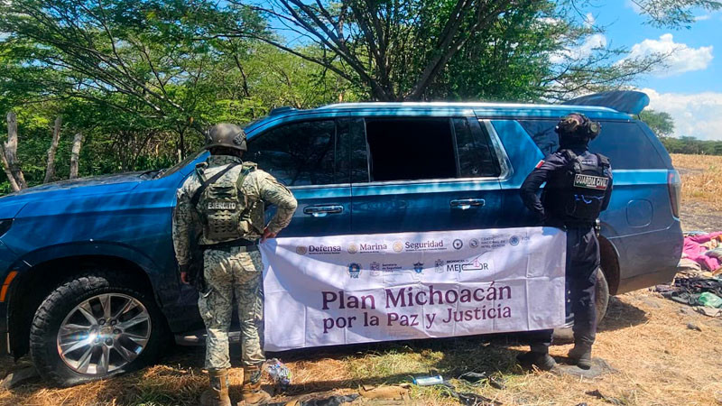 Reforzamiento de la seguridad en región La Piedad deja aseguramiento de vehículos y equipo táctico 
