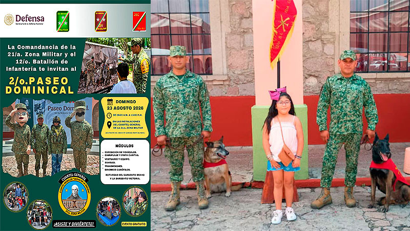 Paseo Dominical del Ejército ofrecerá actividades familiares en Morelia 