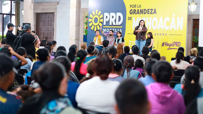 Araceli Saucedo llama a construir una propuesta seria para recuperar la grandeza de Michoacán y reitera el compromiso del PRD con la gente 