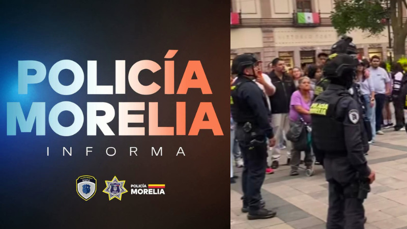 Morelia: SSPC aclara caso de adolescente resguardada en el Centro Histórico 