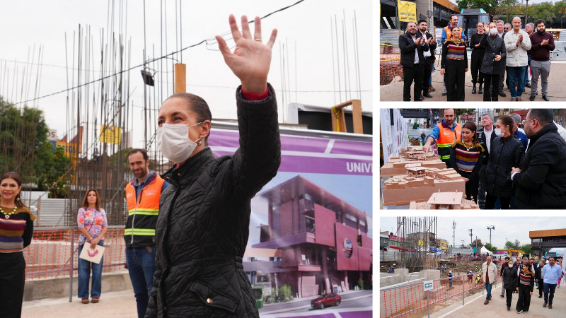Claudia Sheinbaum supervisa Línea 4 del Cablebús; registra 20% de avance y estará lista en 2027 
