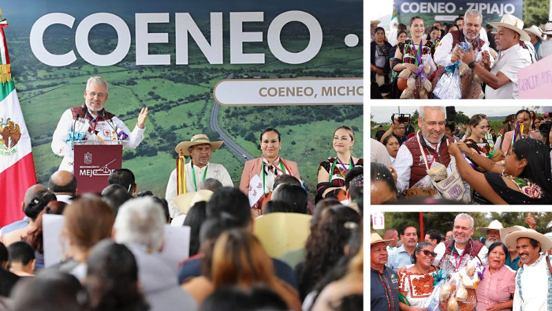 Con reconstrucción de la carretera Coeneo-Zipiajo se garantiza la conectividad de la región: Bedolla 