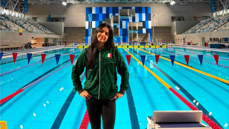 La nicolaita, Miranda López, satisfecha con su primera experiencia internacional en natación 