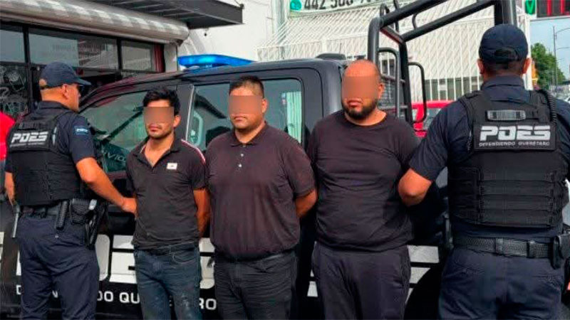 Con apoyo de drones térmicos se recupera tráiler y detienen a seis personas en Querétaro 