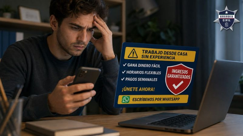 Cuidado con las ofertas de trabajo sospechosas, podría tratarse de un intento de fraude 