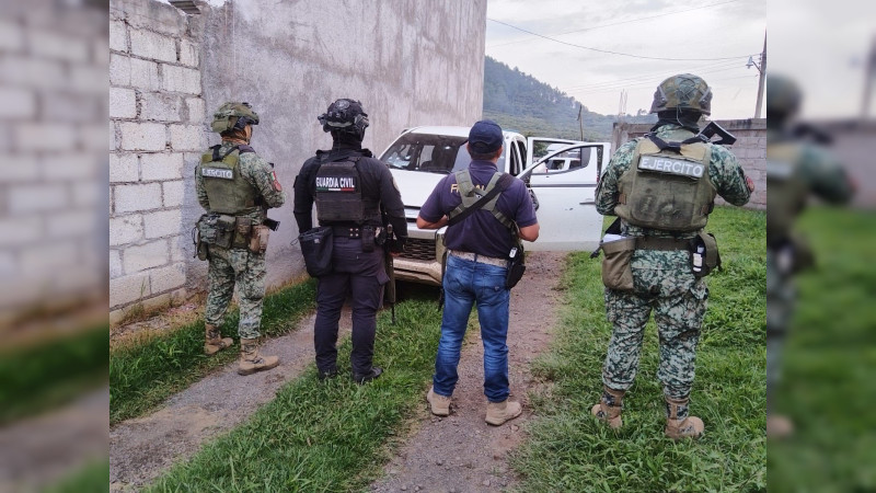Enfrentamiento en Tacámbaro, Michoacán, deja tres detenidos y armas aseguradas 