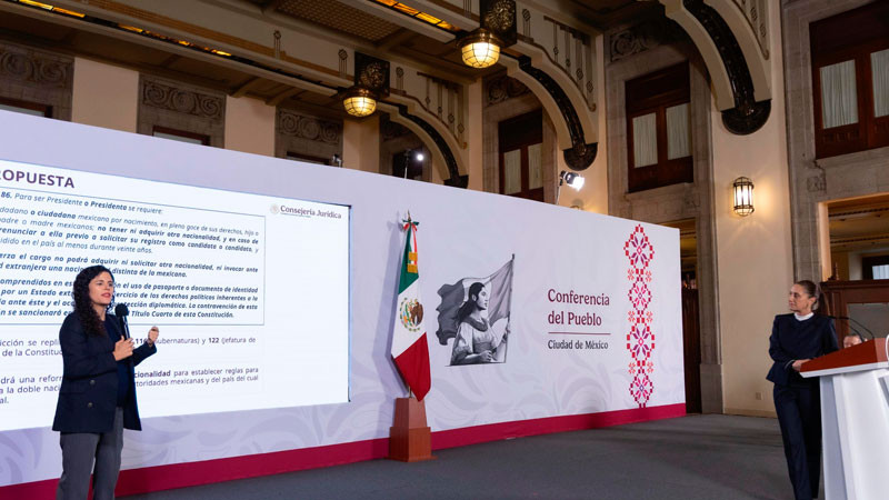 Sheinbaum presenta iniciativa contra la doble nacionalidad de presidentes y gobernadores 