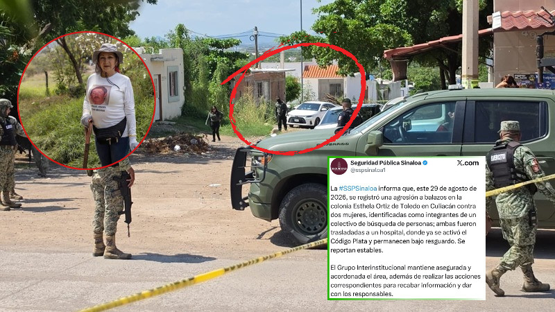 Atacan a balazos a buscadora Alma Rosa Rojo y a su hija en Culiacán; Fiscalía investiga tentativa de feminicidio 